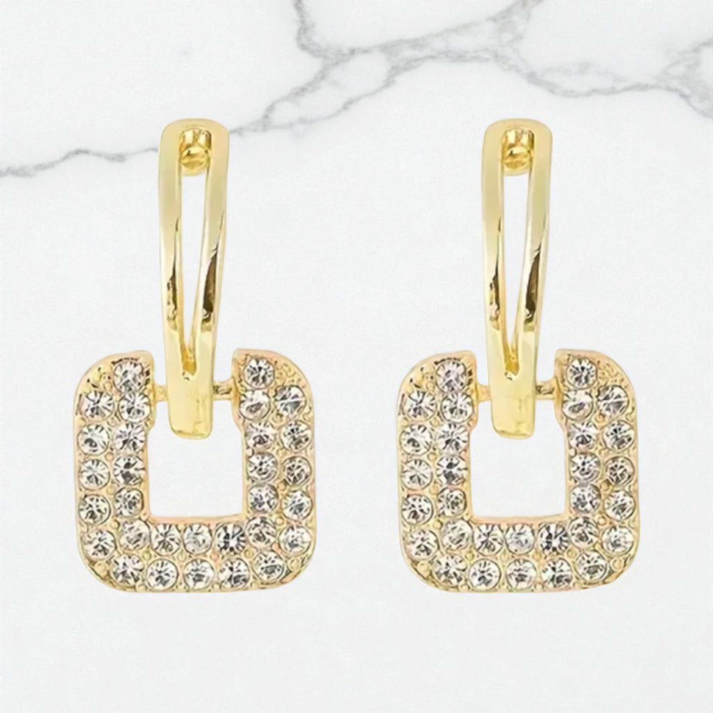 ✨ Golden Sparkle O-Ring Ohrringe