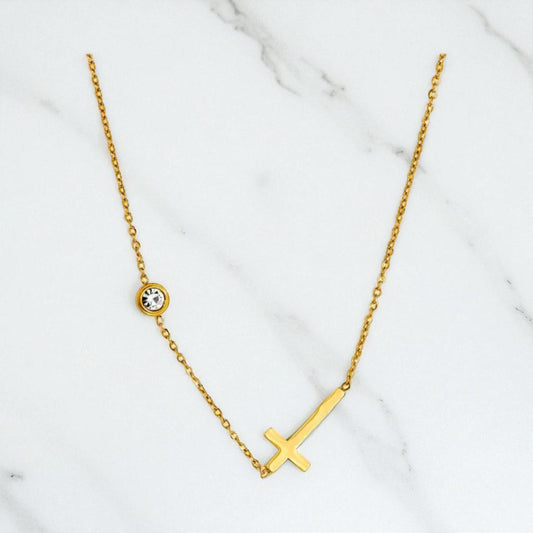 Golden Faith – Kreuz Halskette