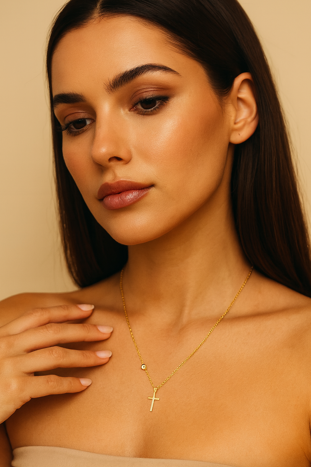 Golden Faith – Kreuz Halskette