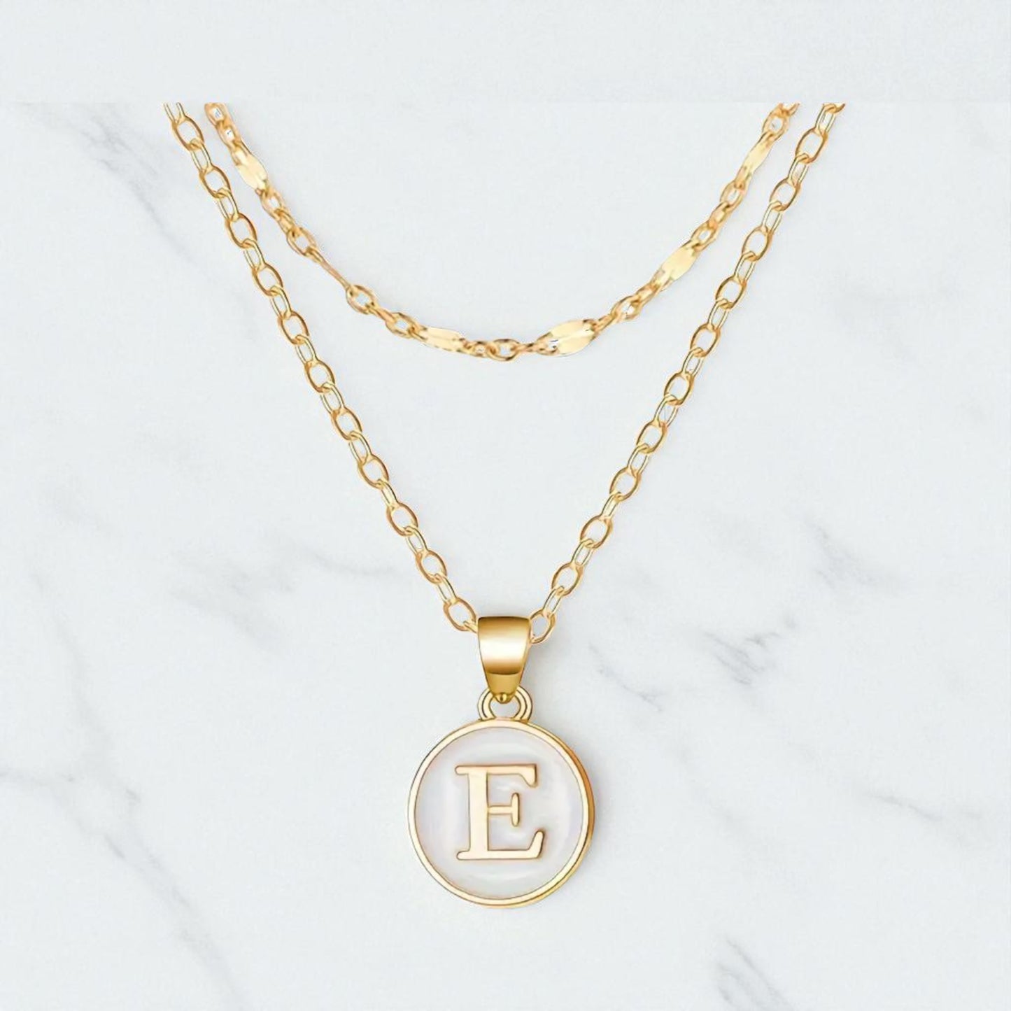 Golden Duo – 2er-Set Buchstabenkette