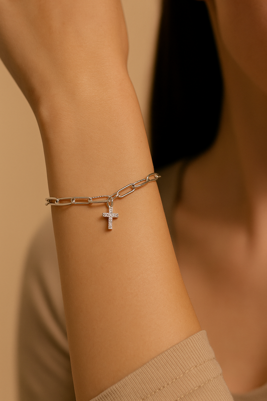 Silberarmband „Elegance Cross“